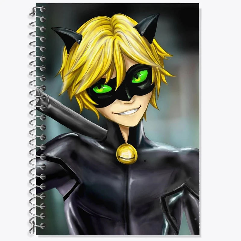 دفتر زبان 50 برگ خندالو مدل دو خط طرح پسر گربه ای کد 25011