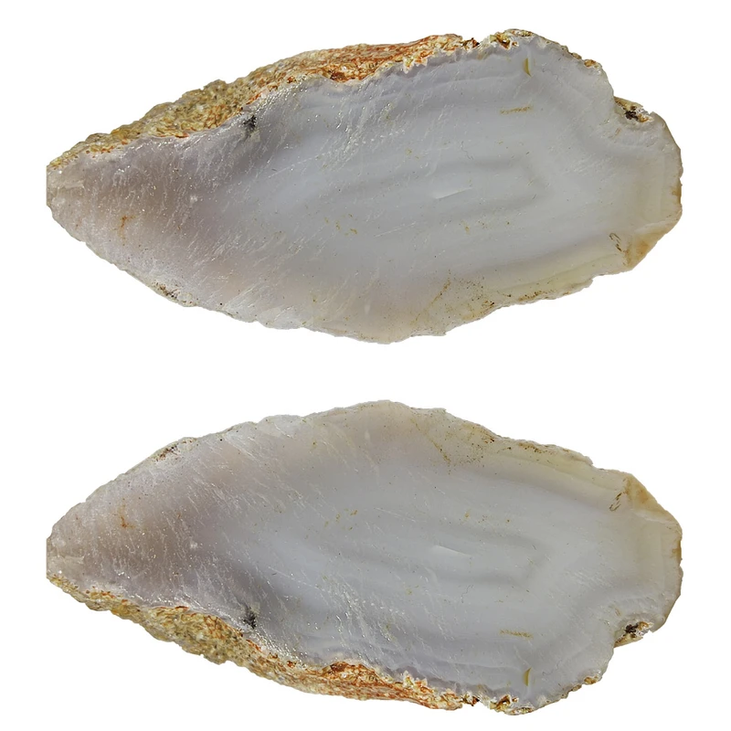 سنگ عقیق مدل سفید کد O 870 مجموعه 2 عددی