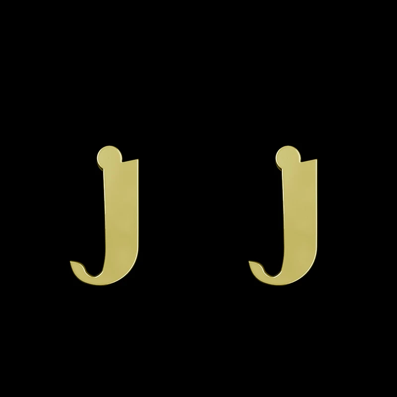 گوشواره طلا 18 عیار زنانه مدوپد مدل حرف J کد GA1-16870
