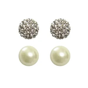 گوشواره زنانه مدل توپی کد BD 23 مجموعه 2 عددی