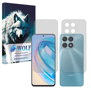 Wolf Tough model transparent screen protector suitable for Honor X8a mobile phone along with the back protector