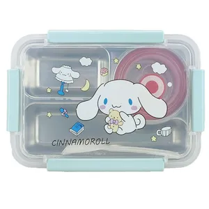 ظرف غذا کودک مدل سه محفظه کد CINNAMOROLL