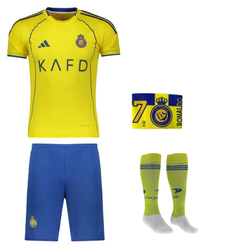 ست 4 تکه لباس ورزشی پسرانه مدل النصر رونالدو کد 2026