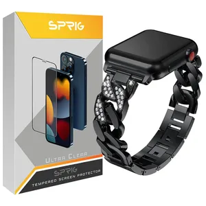 Sprig CTR Diamond model Strap suitable For Apple Watch Series 1/2/3/4/5/6/7/8/SE/Ultra Size 42/44/45/49mm