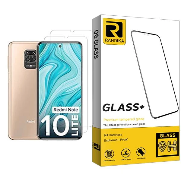 محافظ صفحه نمایش راندیکا مدل Randika Glass MIX002 مناسب برای گوشی موبایل شیائومی Redmi Note 10 Lite بسته دو عددی