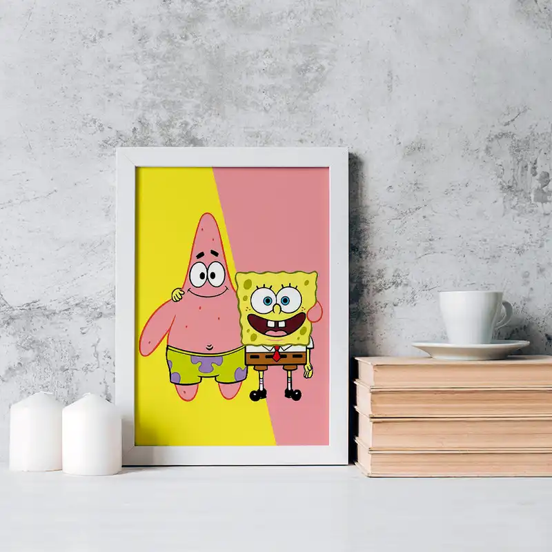 تابلو خندالو مدل باب اسفنجی و پاتریک کد 1318