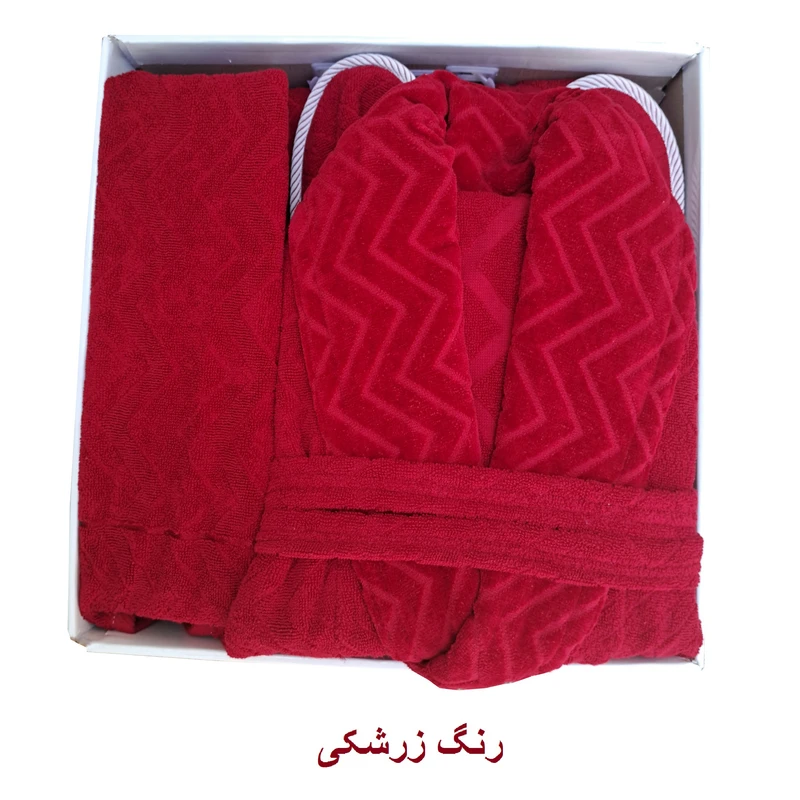 عکس شماره 7 : سرویس حوله پالتویی ۴ تکه الماس مدل تن پوش برجسته کد h_403 سایز ۱۲۵ سانتی متر