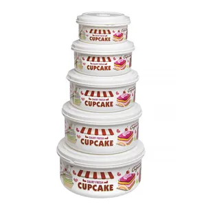 ظرف نگهدارنده فرش کیپس مدل cup cake کد 3005 بسته 5 عددی