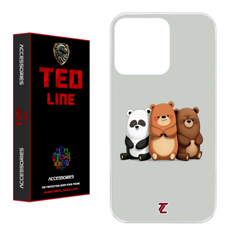 کاور تد لاین طرح خرسی کد 1128 مناسب برای گوشی موبایل اپل Iphone 16 Pro Max