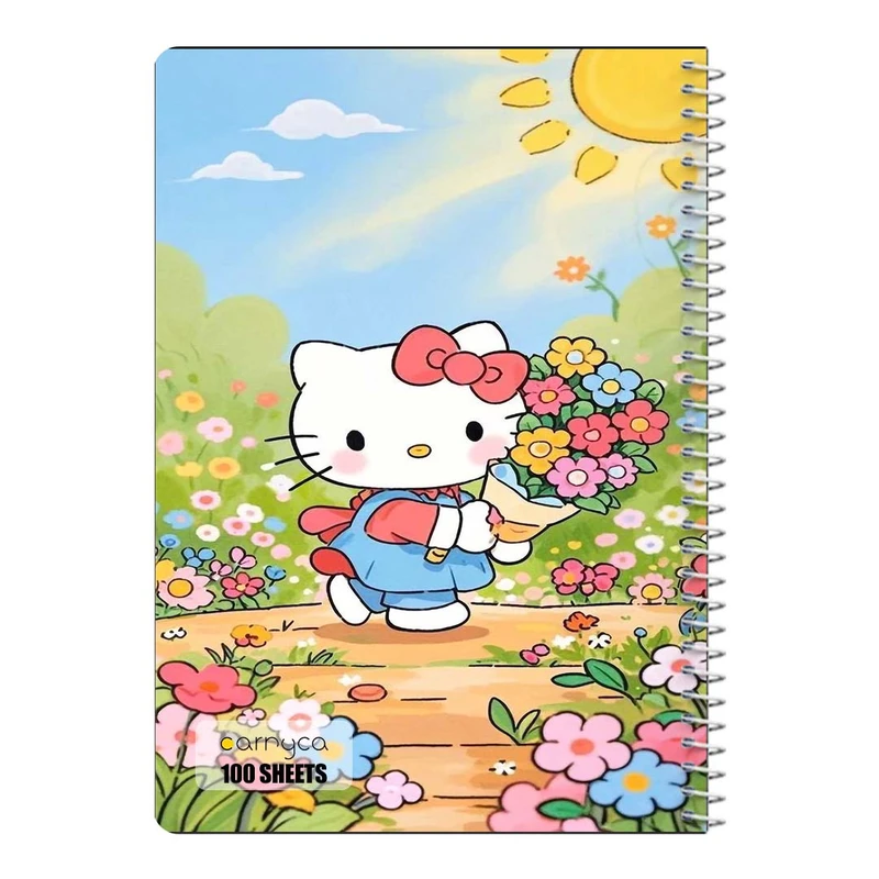 دفتر مشق 100 برگ سیمی کارنیکا طرح هلو کیتی hello kitty کد 32099