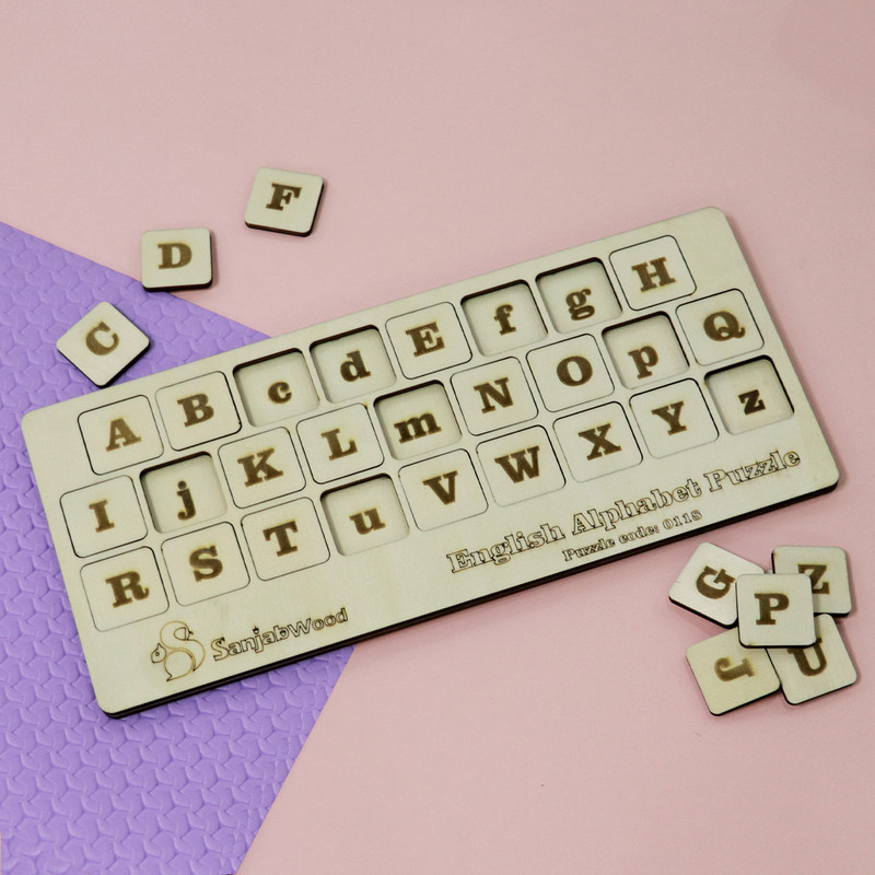 بازی آموزشی انگلیسی سنجاب وود مدل Alphabet Puzzle 02