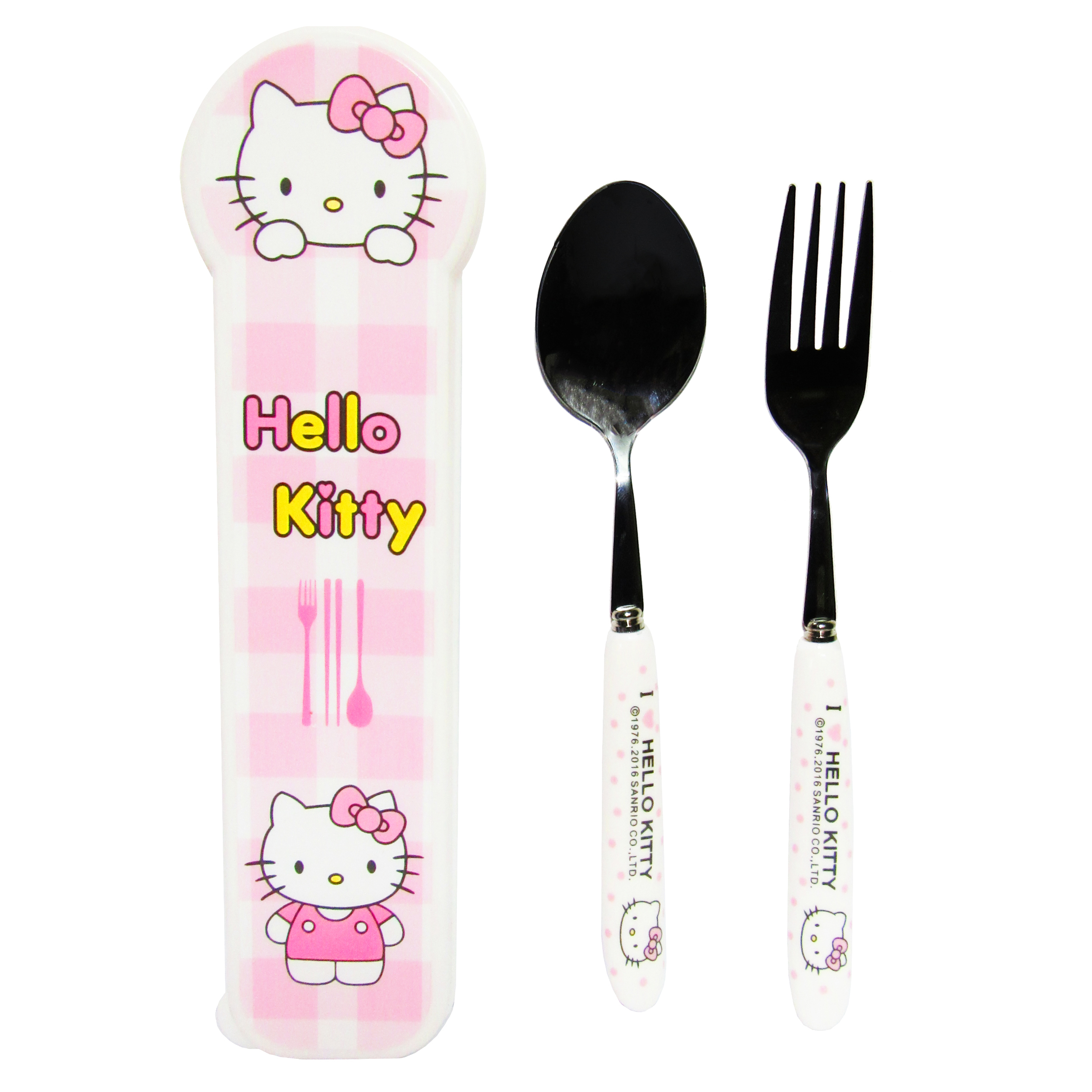 ست قاشق و چنگال کودک Kitty مدل کیتی به همراه جا کلیدی برج ایفل هدیه