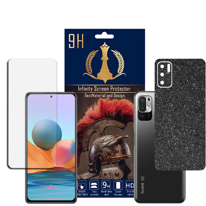  برچسب پوششی اینفینیتی مدل PRO MAX مناسب برای گوشی موبایل شیائومی REDMI NOTE 10 5G / REDMI NOTE 10T به همراه محافظ صفحه نمایش