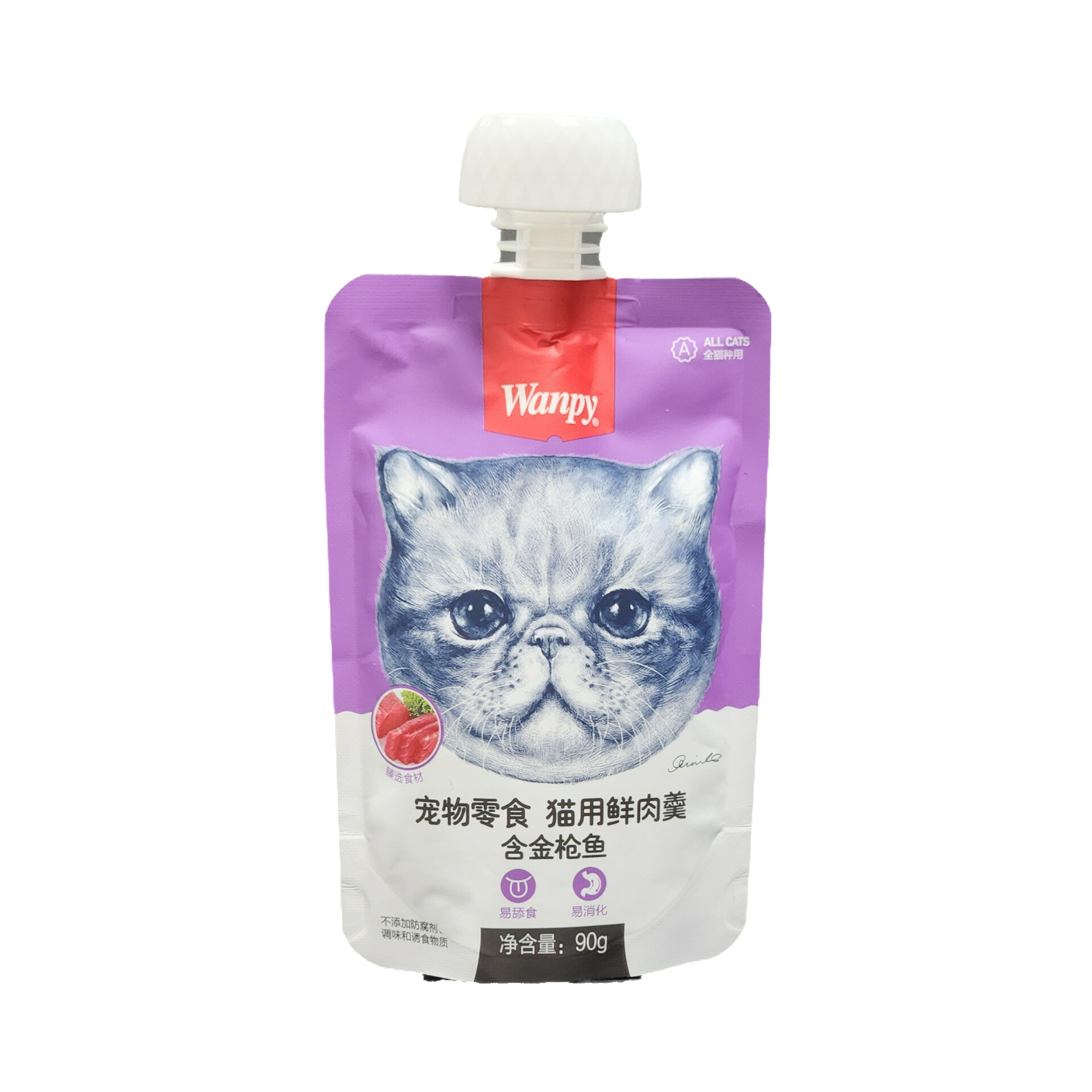 پودینگ گربه ونپی  مدل تن ماهی وزن 90 گرم