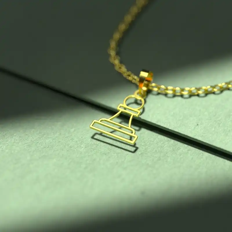 گردنبند طلا 18 عیار زنانه مدوپد مدل سرباز کد D3-1-1287