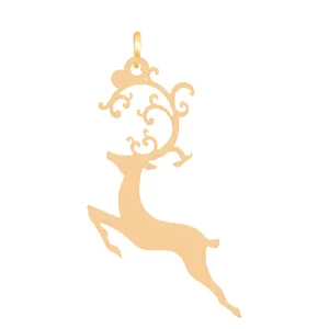 آویز گردنبند طلا 18 عیار زنانه باراد زر مدل گوزن BZ219