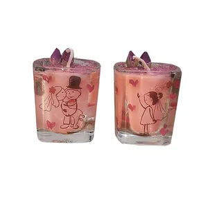 شمع لیوانی مدل عطری 069 مجموعه 2 عددی