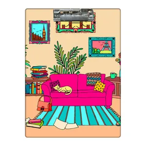 تخته شاسی طرح اتاق نشیمن کد  0465940 سایز A4