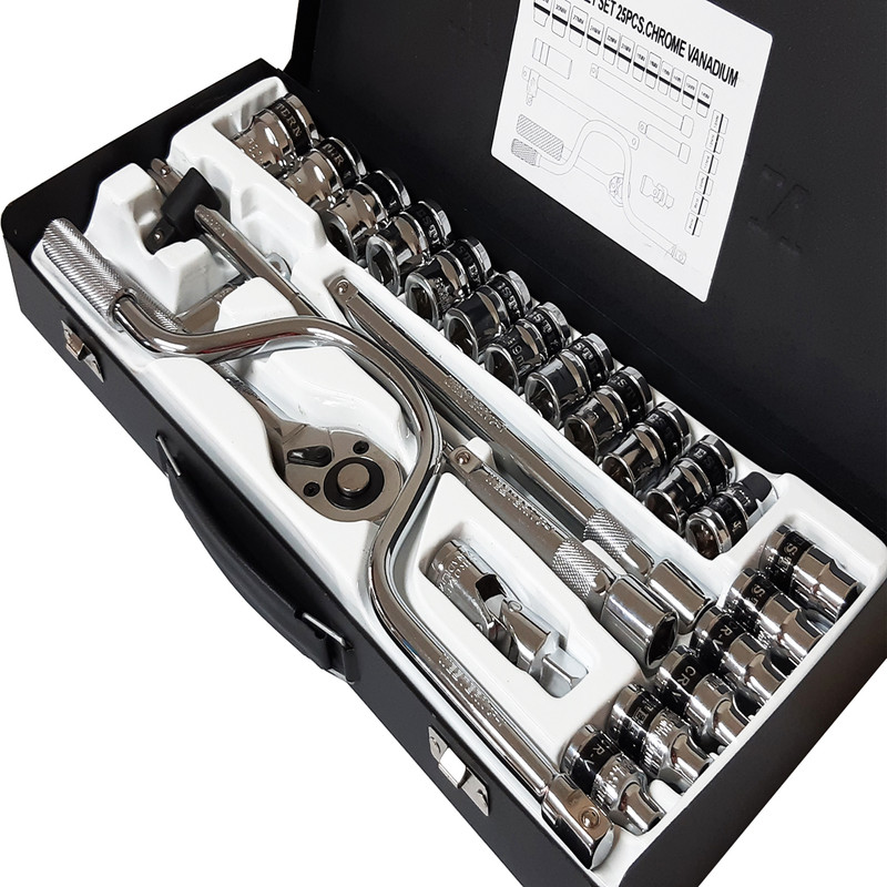 مجموعه 25 عددی آچار بکس وسترن مدل AT - 25