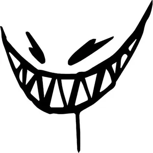 برچسب بدنه خودرو مارکت میکس طرح لبخند هیولا مدل Demonic Smile کد 1158MMIX