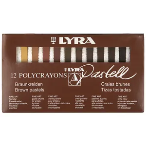 پاستل گچی 12 رنگ لیرا مدل Polycrayons