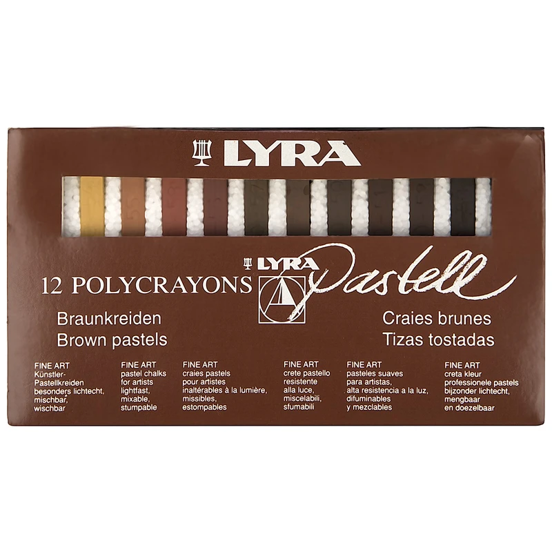 پاستل گچی 12 رنگ لیرا مدل Polycrayons