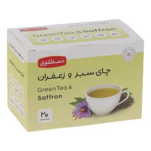 چای سبز و زعفران کیسه ای مصطفوی بسته 20 عددی