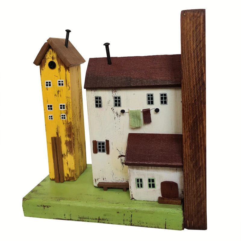 نگهدارنده کتاب مدل چوبی دهکده رویایی کد 44331