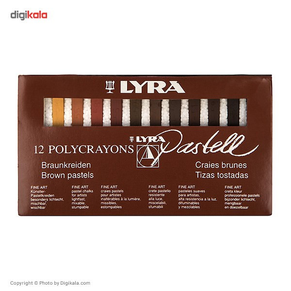 پاستل گچی 12 رنگ لیرا مدل Polycrayons پاستل گچی 12 رنگ لیرا مدل Polycrayons