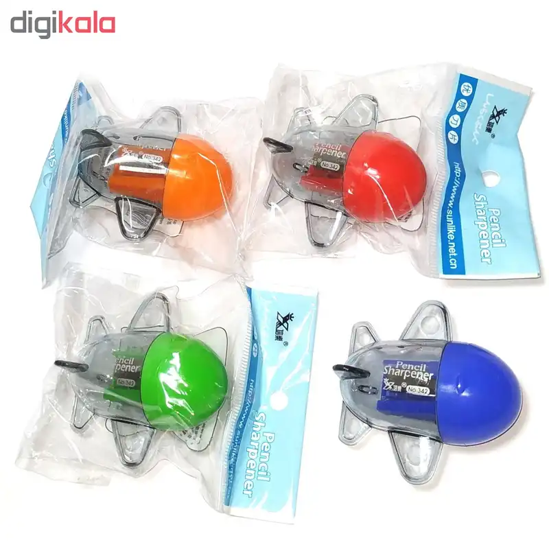 مداد تراش مدل هواپیما بسته 4 عددی