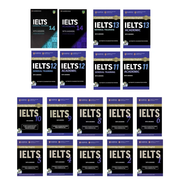 کتاب CAMBRIDGE ENGLISH IELTS اثر جمعی از نویسندگان نشر ابداع مجموعه 18 جلدی 