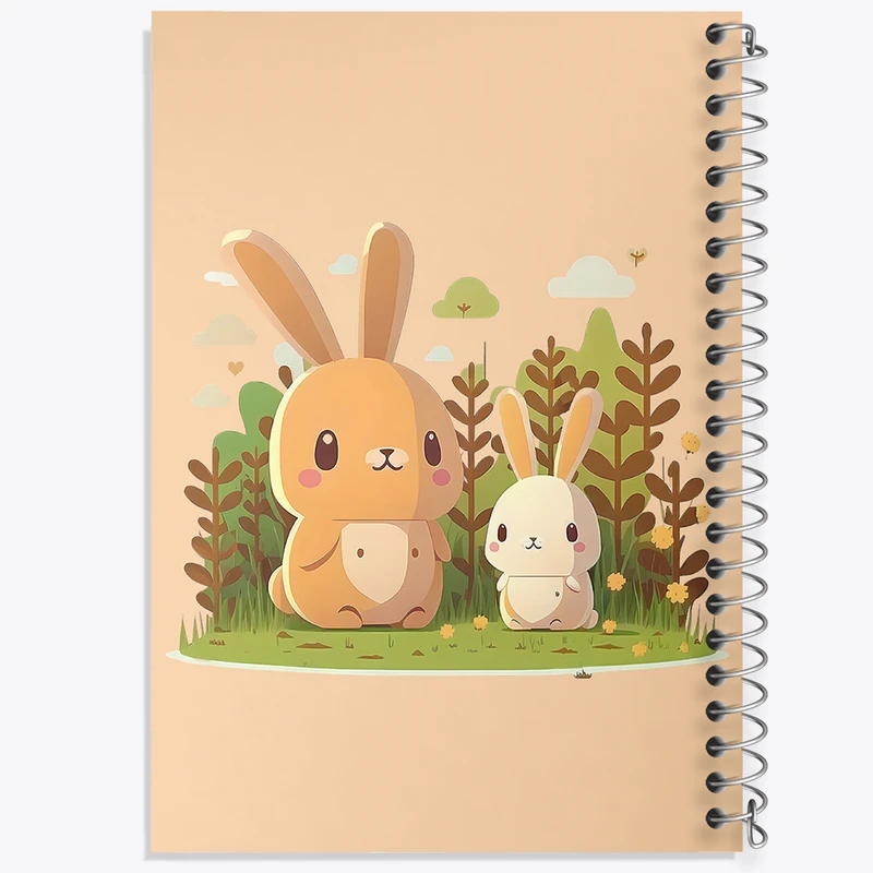 دفتر ژورنال نویسی 50 برگ خندالو مدل نقطه ای طرح خرگوش کیوت کد N1638