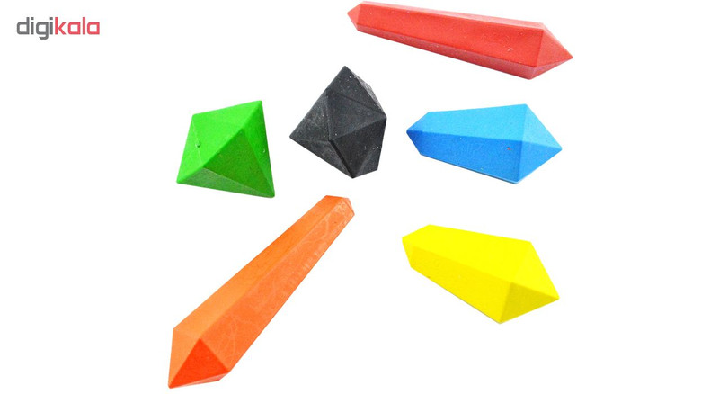 مداد شمعی کیکرلند مدل Crystal بسته 6 عددی