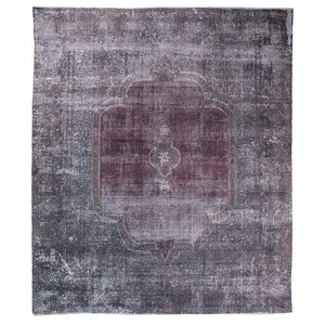 فرش دستباف نه و نیم متری فرش صبا مدل وینتیج کد v1461