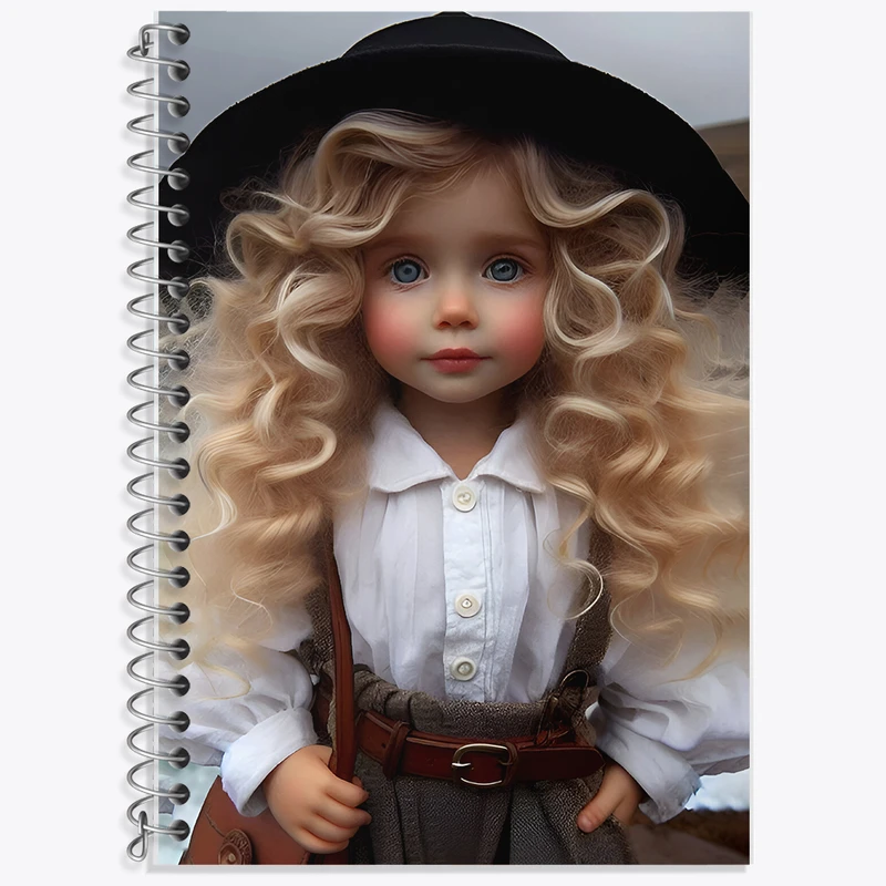 دفتر زبان 50 برگ خندالو مدل دو خط طرح دخترانه کد F6243