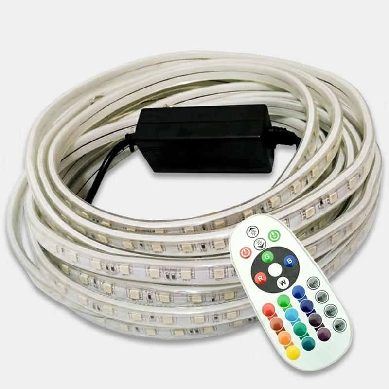 ریسه ال ای دی مدل RGB شلنگی طول 4 متر به همراه ریموت