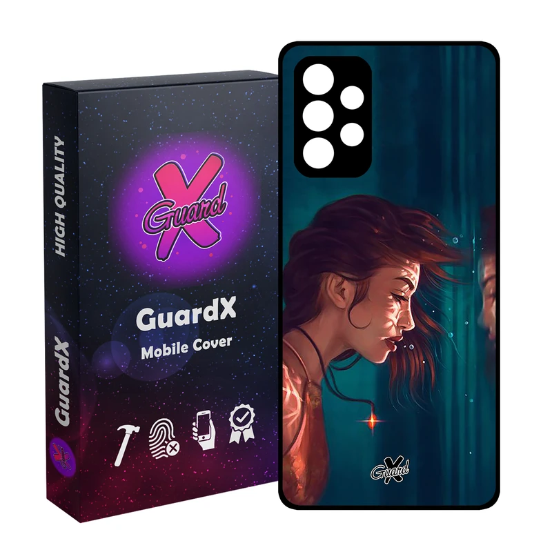 کاور گارد ایکس طرح دختر مدل Glass10371 مناسب برای گوشی موبایل سامسونگ Galaxy A52