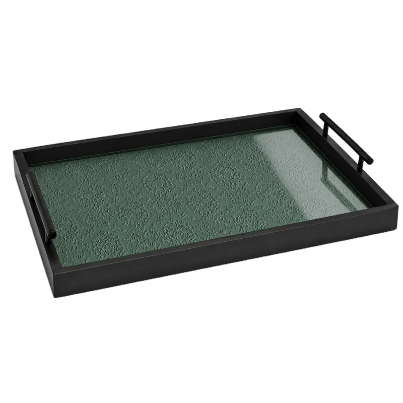 سینی دسته دار مدل دکوراتیو سایز 40*30 سانتی متر