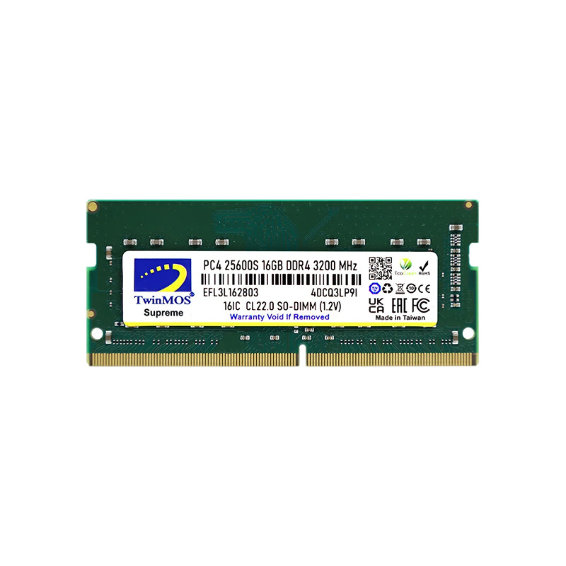 رم لپ تاپ DDR4 تک کاناله 3200 مگاهرتز CL22  تویین موس مدل PC4-25600 ظرفیت 16 گیگابایت