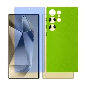 Glass Together model anti-blue screen protector for Samsung Galaxy S24 Ultra mobile phone with back cover sticker