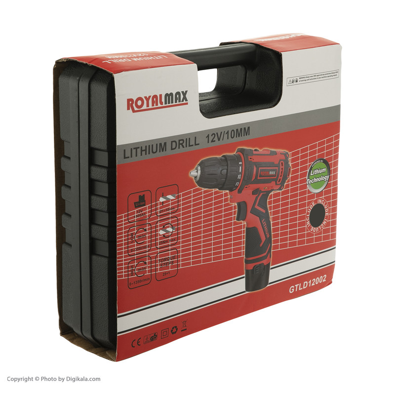 مجموعه 25 عددی دریل پیچ گوشتی شارژی رویال مکس مدل GTLD12002