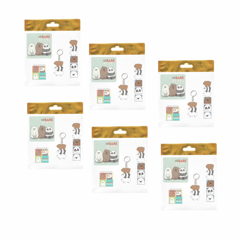 بسته لوازم تحریر مدل  4 تکه چوبی طرح سه کله پوک کد 1 مجموعه 6 عددی