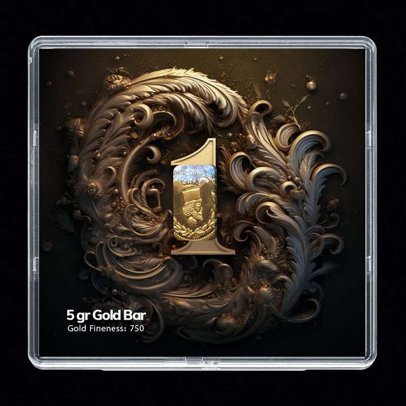 شمش طلا 18 عیار مدوپد مدل عدد 1 کد SG-10213