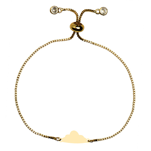 دستبند طلا 18 عیار دخترانه کرابو طرح ابر مدل Krd1761