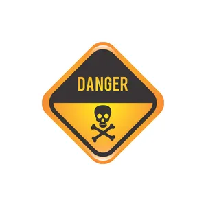 برچسب بدنه خودرو رایسان طرح danger کد st030