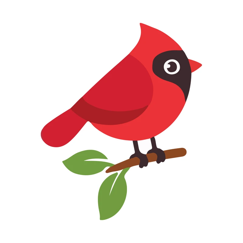 برچسب لپ تاپ پویا مارکت طرح پرنده کاردینال کد 938