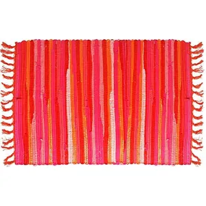 گلیم مدل Cerquelle سایز 150×85 سانتی متر رنگ نارنجی