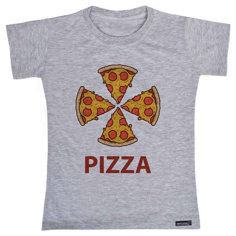 تی شرت آستین کوتاه پسرانه 27 مدل Pizza Pieces کد MH266
