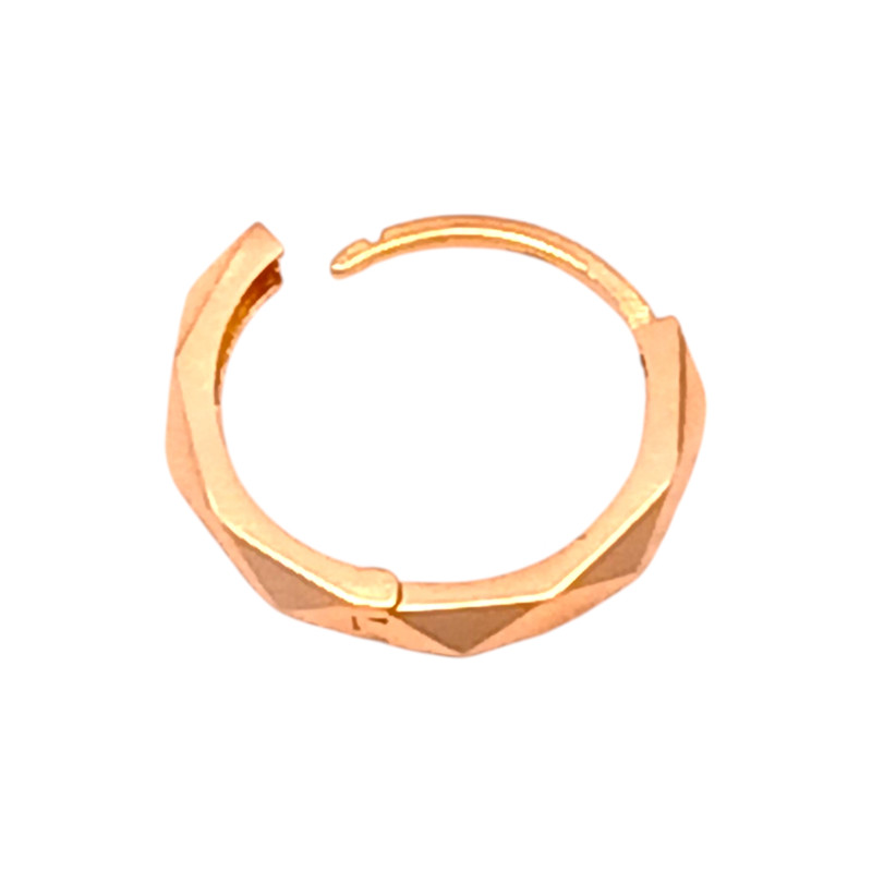 گوشواره حلقه‌ای طلا 18 عیار زنانه گالری طلای عیاره مدل امگا 03  - 2