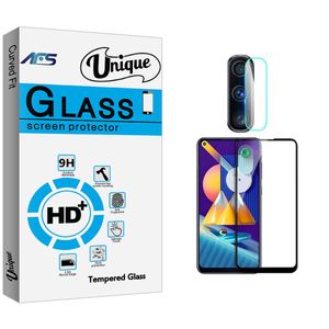محافظ صفحه نمایش سرامیکی شفاف ای اف اس مدل Unique Pro مناسب برای گوشی موبایل سامسونگ Galaxy M11 به همراه محافظ لنز دوربین